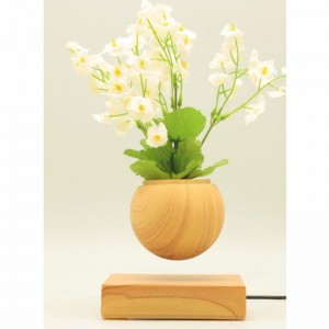 cơ sở gỗ vuông từ tính bay lơ lửng không khí bonsai chậu hoa PA-0707